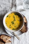 Creamy Roasted Garlic & Chickpea Soup